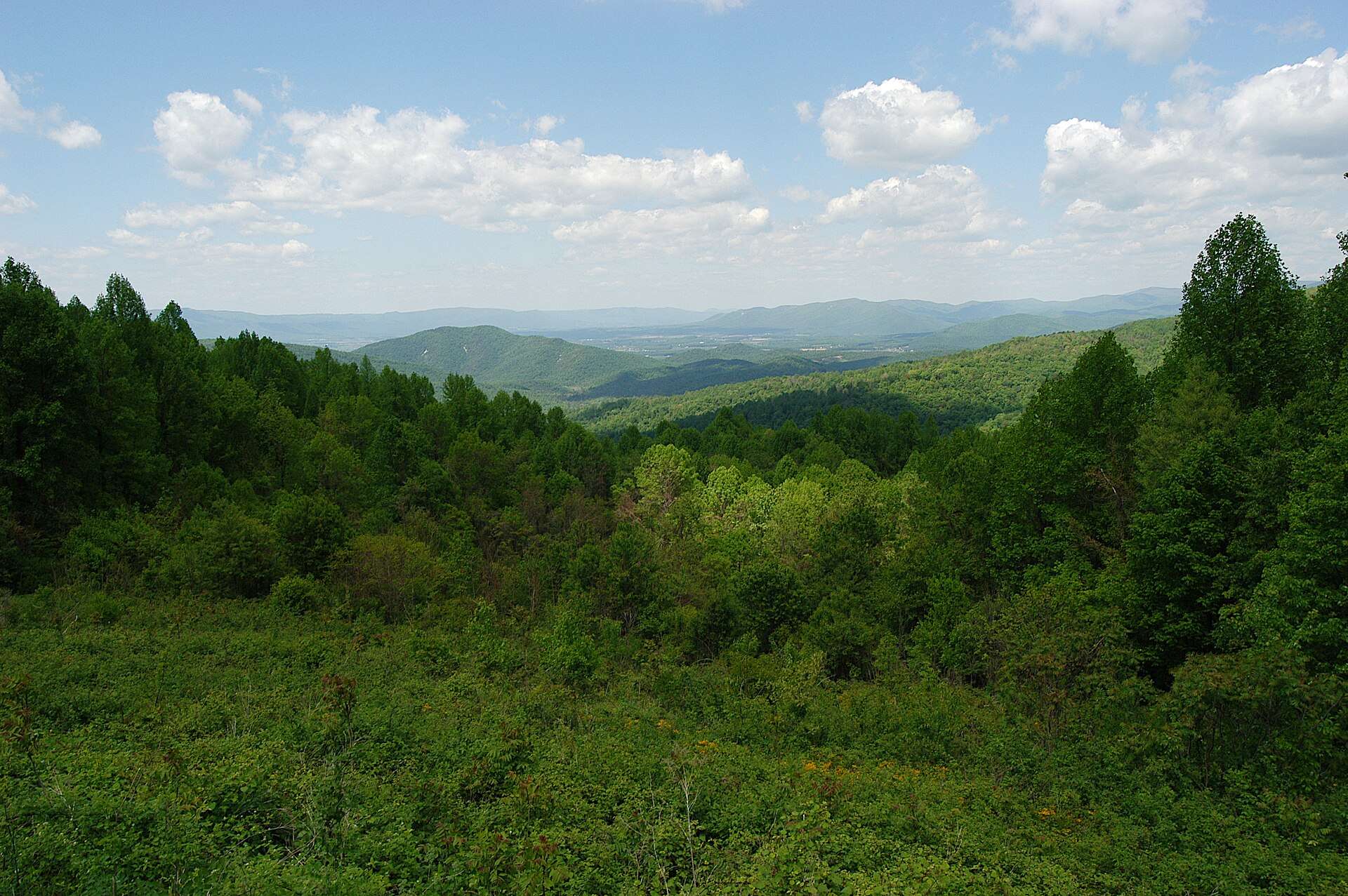 The Blue Ridge from a Skyline Drive overlook, Shenandoah